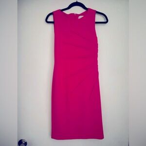 Hot pink Calvin Klein sleeveless dress.